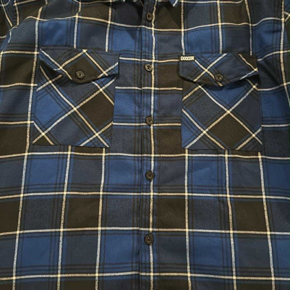 DIXXON Men's SUCKER PUNCH Black and Blue Checkered Shirt